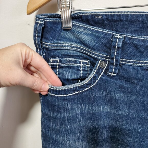 SILVER JEANS Suki Bootcut Jeans Stretch Mid-Rise Indigo Blue Women's 32 X 33" - Picture 3 of 15